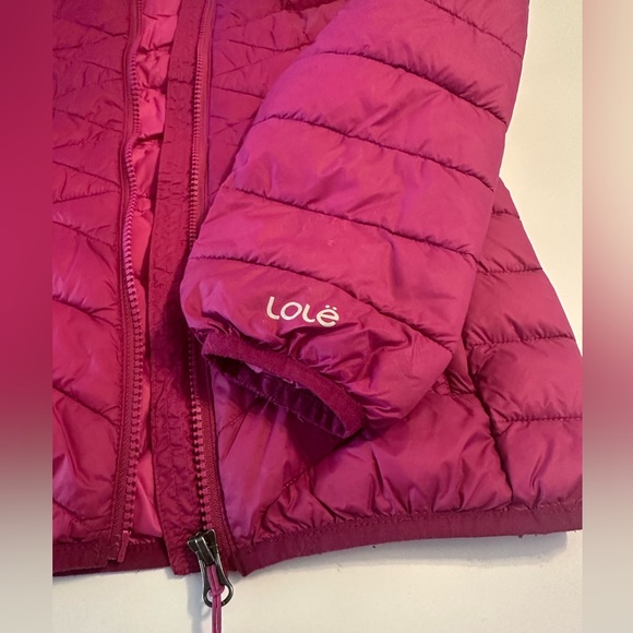 Lole Hooded Light Weight Packable Jacket kids , dark fuchsia size L (10/12) - Picture 6 of 9